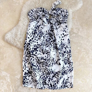 Twelfth Street 100% Silk Strapless Tie Mini Dress size 2